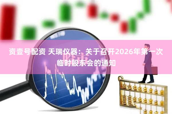 资壹号配资 天瑞仪器：关于召开2026年第一次临时股东会的通知